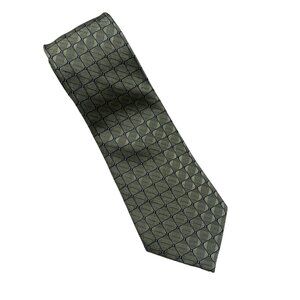 Calvin Klein Mens 100% Silk Woven Tie  3.5" Wide 58" Long Geometric Pattern